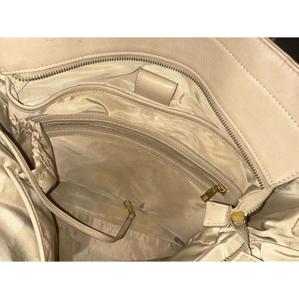 Fawn Design The Tote Bag Purse Stylish For Work Or Diaper Bag Faux Leather Gray - Picture 10 of 13